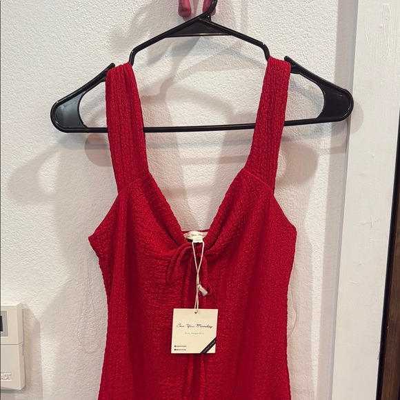 See You Monday Vibrant Red Maxi Dress - Picture 2 of 7